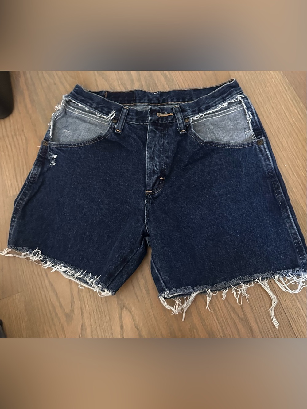 Wrangler Women's Dark Blue Jean Shorts
